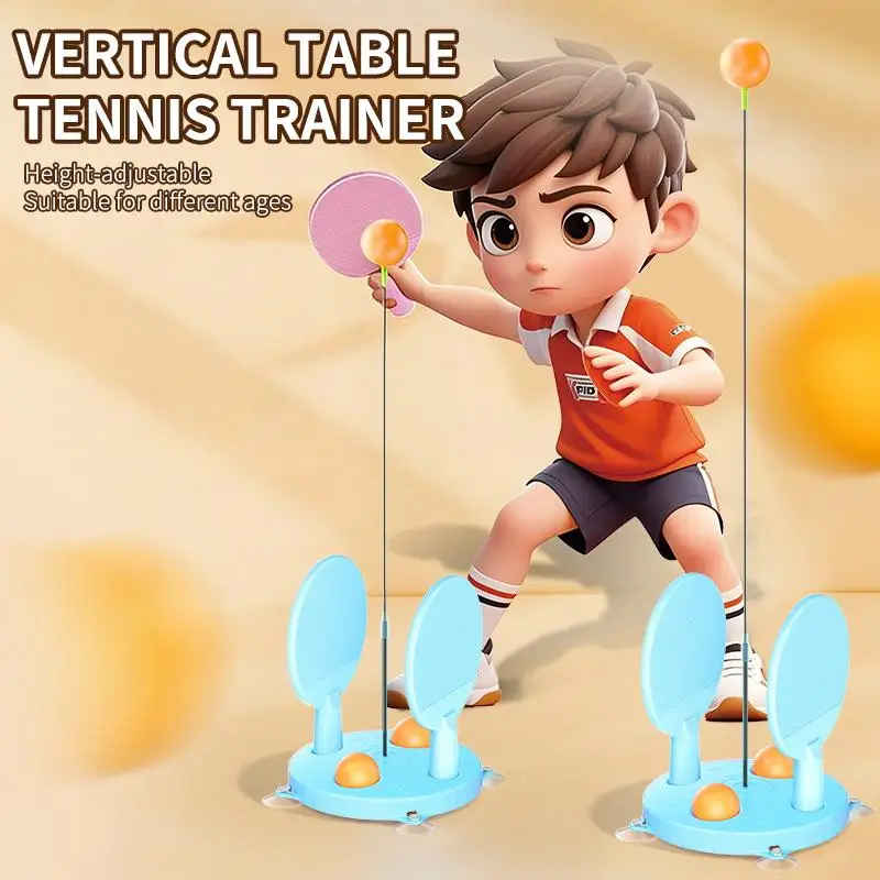 

Portable Ping Pong Training Device, Fixed Self-play Table Tennis Trainer, Indoor Two Person Game Set, Kids Exercise & Eyesight T