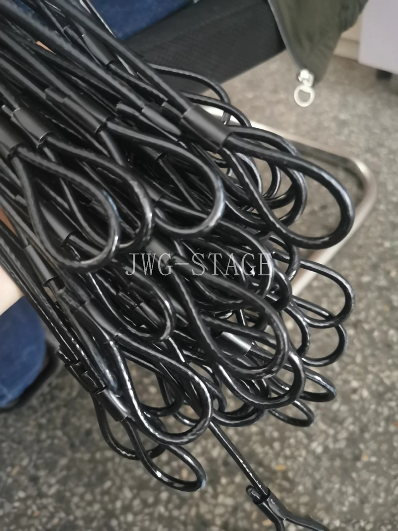 3x70mmStainless Steel Rope PVC Thickness Wire Safety Cables With Looped Ends For Stage Light Tough Guard Security Lock Stage Par