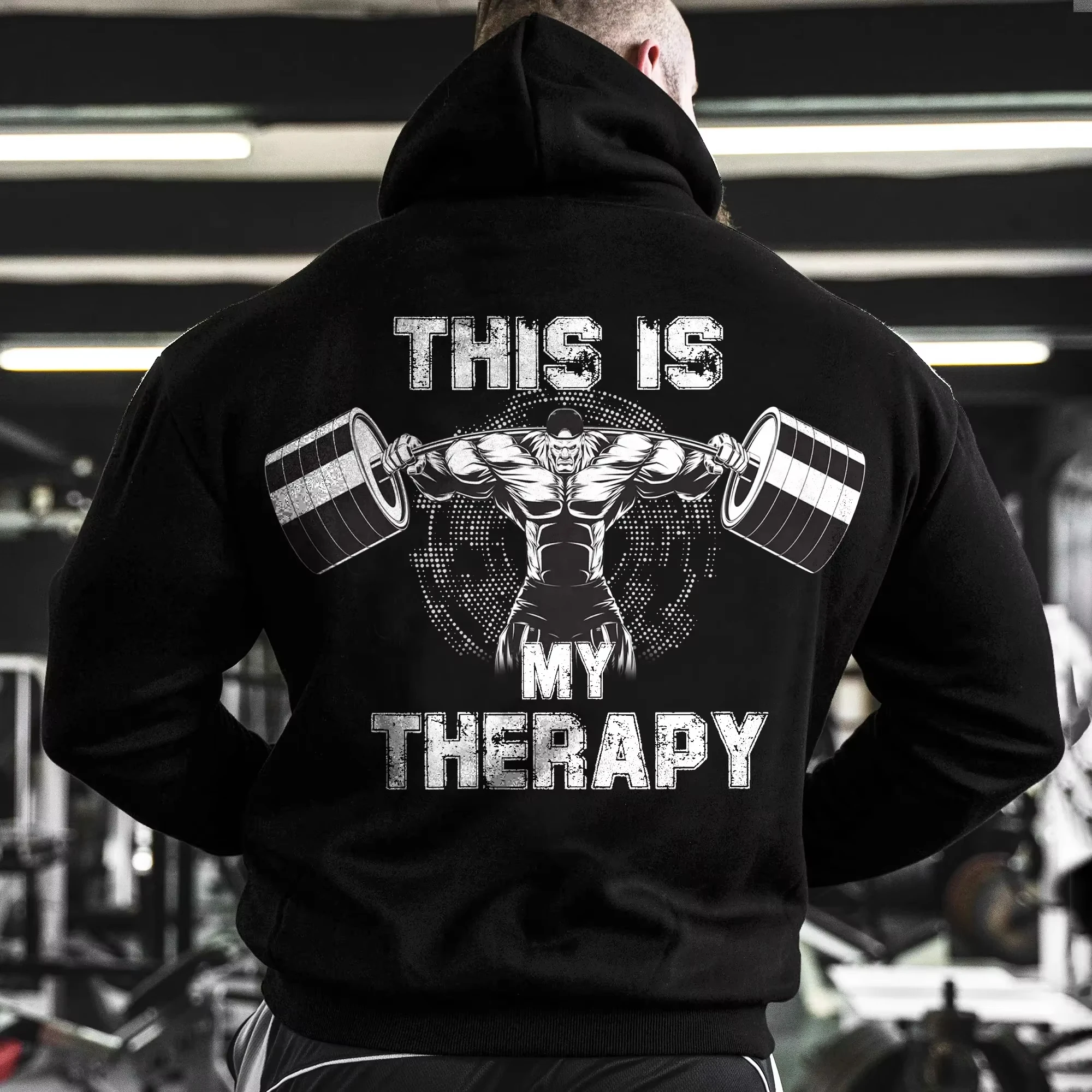 Hoodies Masculinos de Fitness para Outono e Inverno, Novos Hoodies com Estampa, Respiráveis e Confortáveis