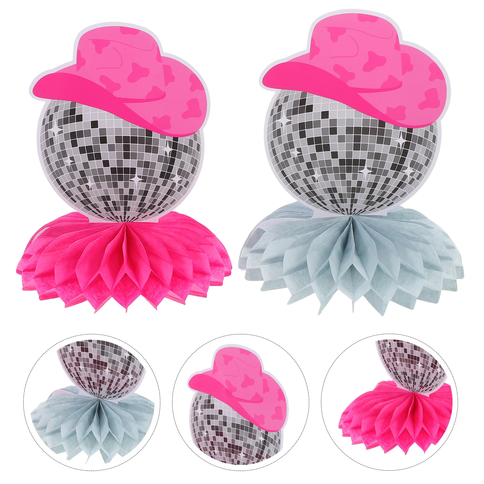 

Hat Cowboy Decoration Birthday Themed Honeycomb Centerpiece Venue Setting Props