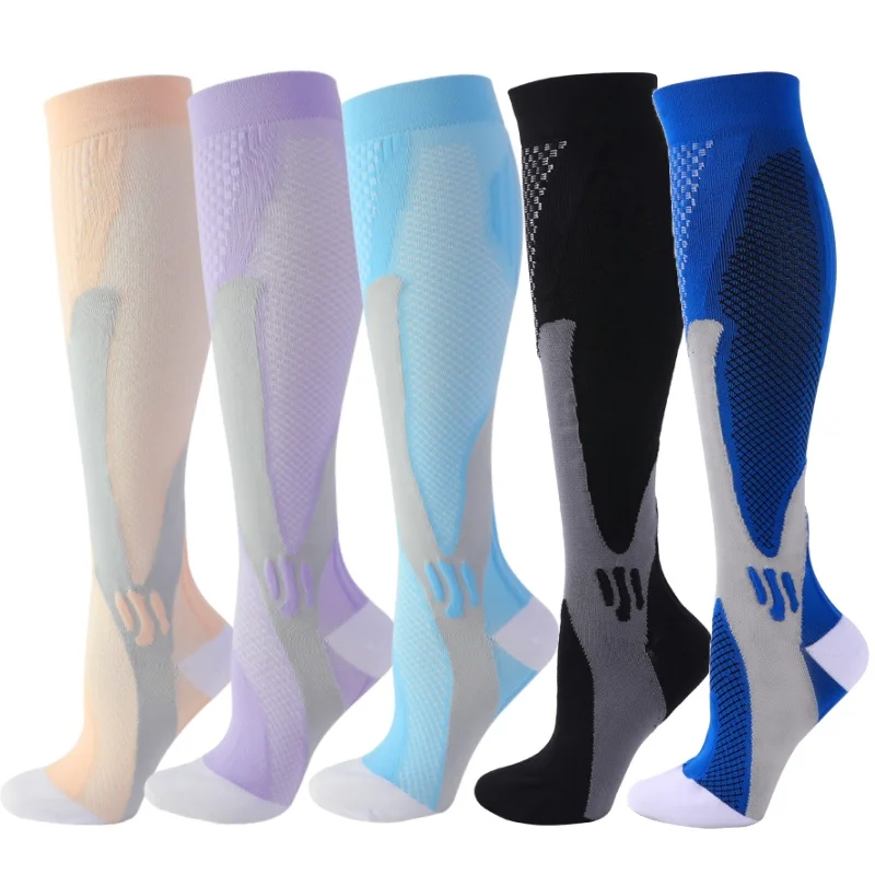 Men's Compression Socks Sports Running Marathon Cycling Football Socks Varicose Veins Relief Leg Support Stockings EU 36‑50