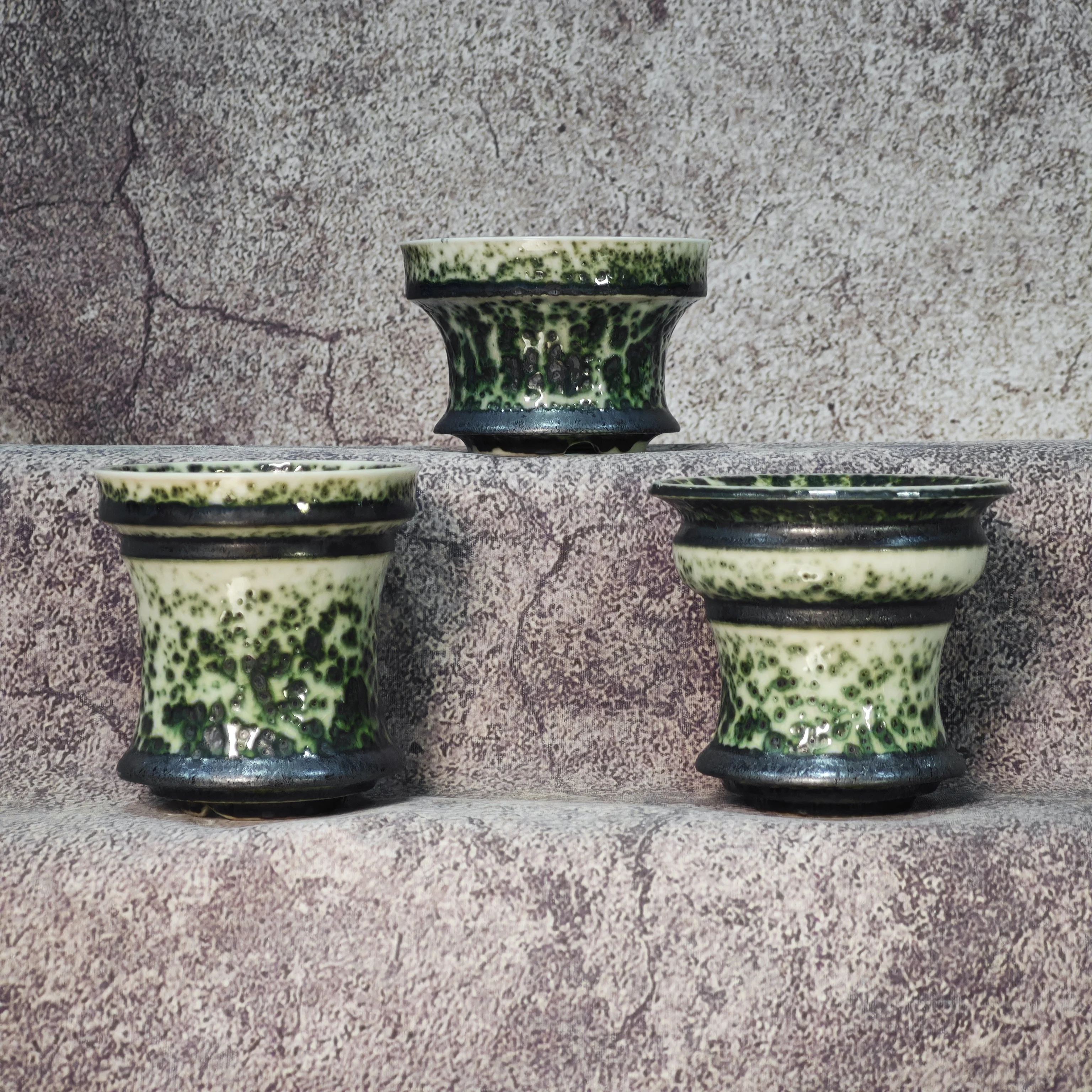 Handmade Ceramic Flower Pot Small Indoor & Outdoor Home Caudex Planter for Succulent Agave House Plants Container