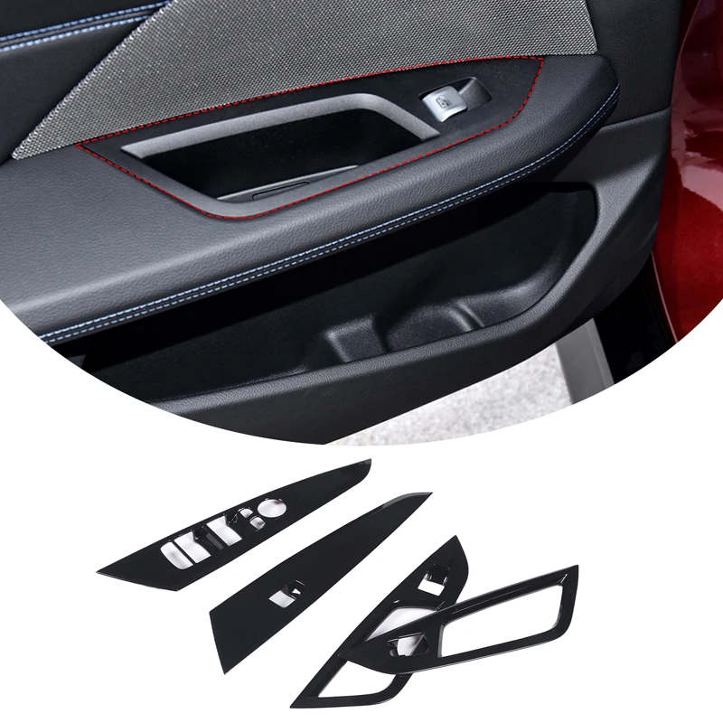 

For BMW 4 Series G26 2021-2022 Car door glass lift decorative frame sticker ABS Glass lift button frame protection accessories