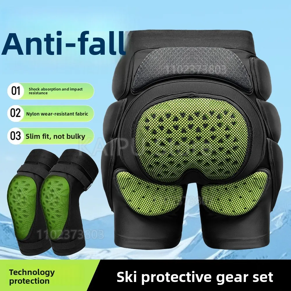 

New ski protectors wear anti-fall pants men women skating sports equipment professional snowboarding CE buttock pads knee pads