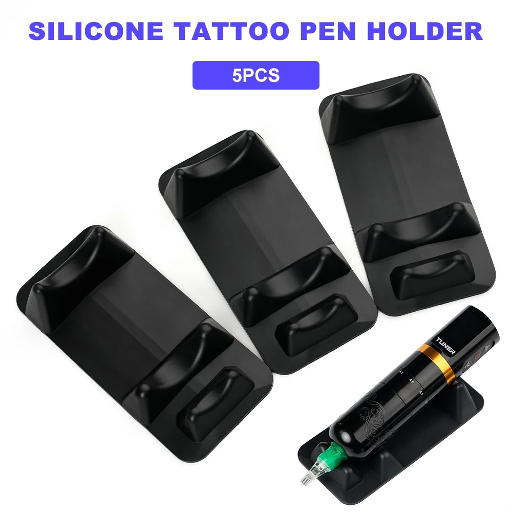 Tattoo Machine Display Stand 5PCS Silicone Wireless Tattoo Pen Holder Rack for Tattoo Pen Machines Professional Tattoo Supplies