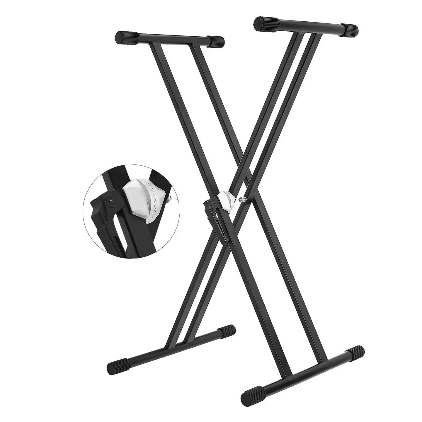 5 Core Keyboard Stand Double X Style Adjustable Piano Riser For 49 To 88 Keys + Gear KS 2X GEAR
