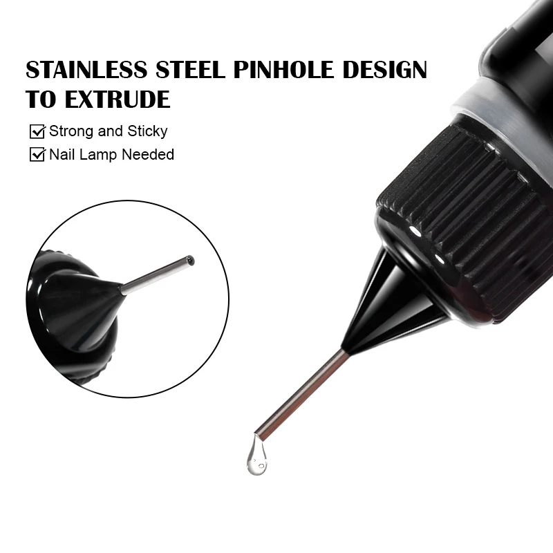 1/2 pz 12 ml Nail Strass Gel Smalto Per Unghie Super Forte Colla Strass Per Unghie Fascino 3D Unghie Bling Decorazione Gemme FAI DA TE