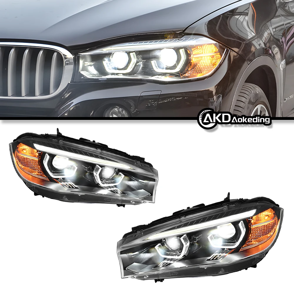 

Auto Parts For X5 F15 Headlights 2013-2019 X6 F16 latest Styling LED Daytime Lights Dual Projector Car Accesorios Modified