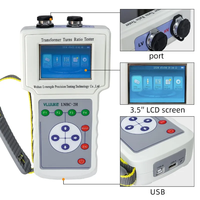 Lvnengde LNBC-2H Handheld Transformer Ratio Tester Farb-LCD-Display mit Datenexportfunktion
