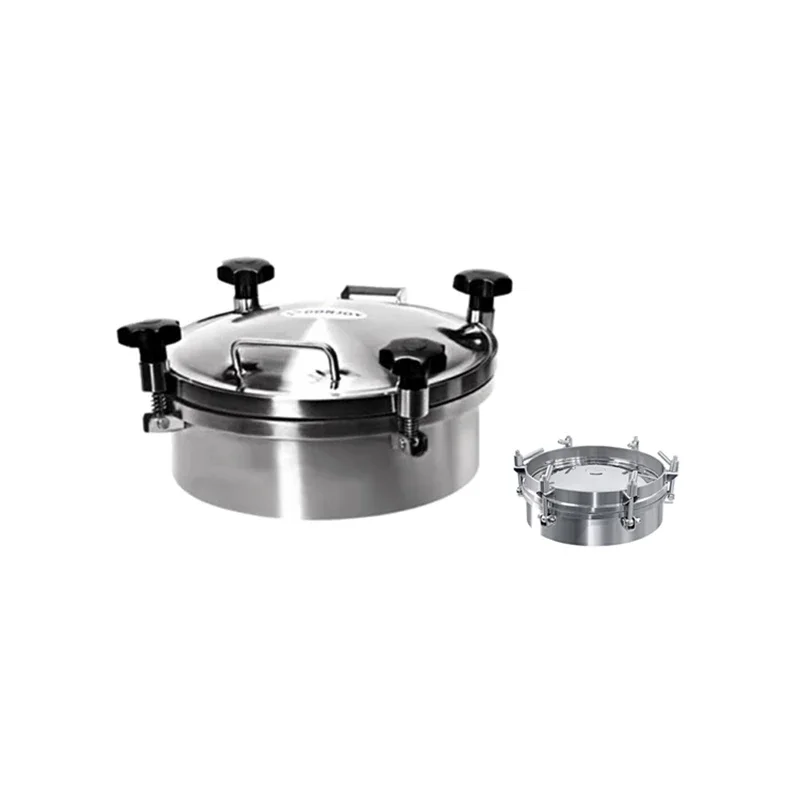 DONJOY food grade beverage tank manhole cover sanitary stainless steel pressure manway cover for tank