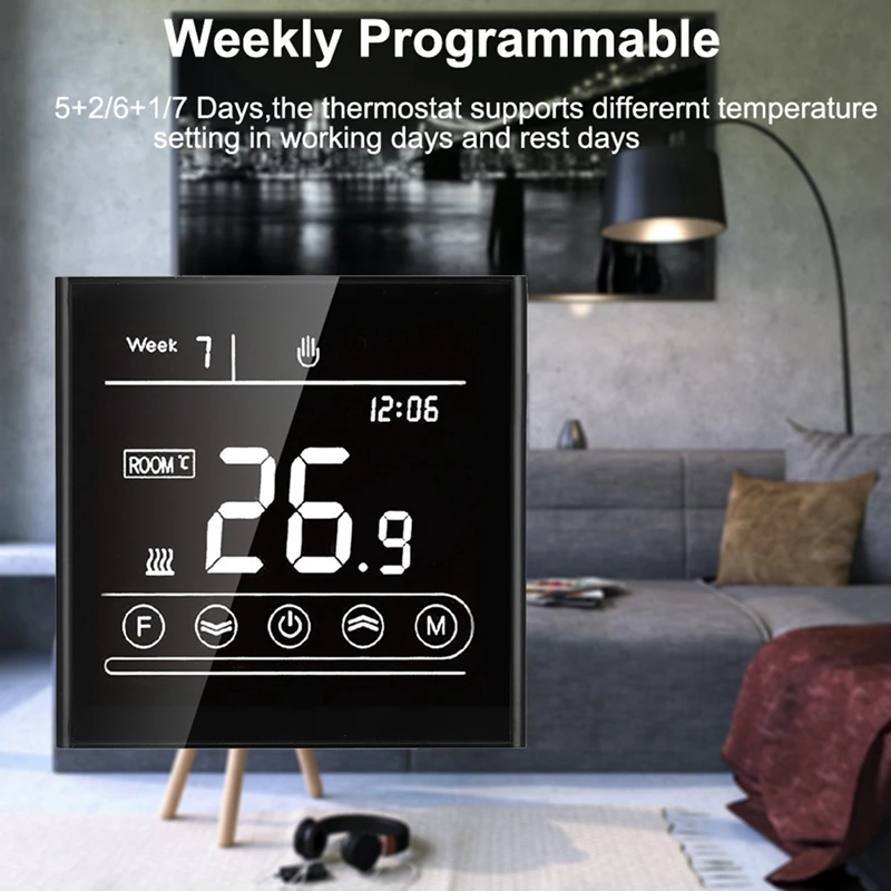 Tuya Smart Intelligent Wifi Thermostat Room Electric/Water/Gas Boiler Floor Heating Temperature Controller 16A A