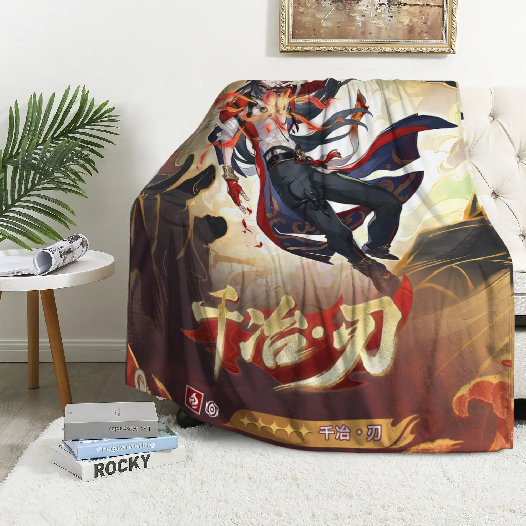 

Honkai Star Rail Mortenax Blade Blanket Anime Flannel Fleece Throw Soft Plush Bed Couch Cover Gamer Gift Room Decor