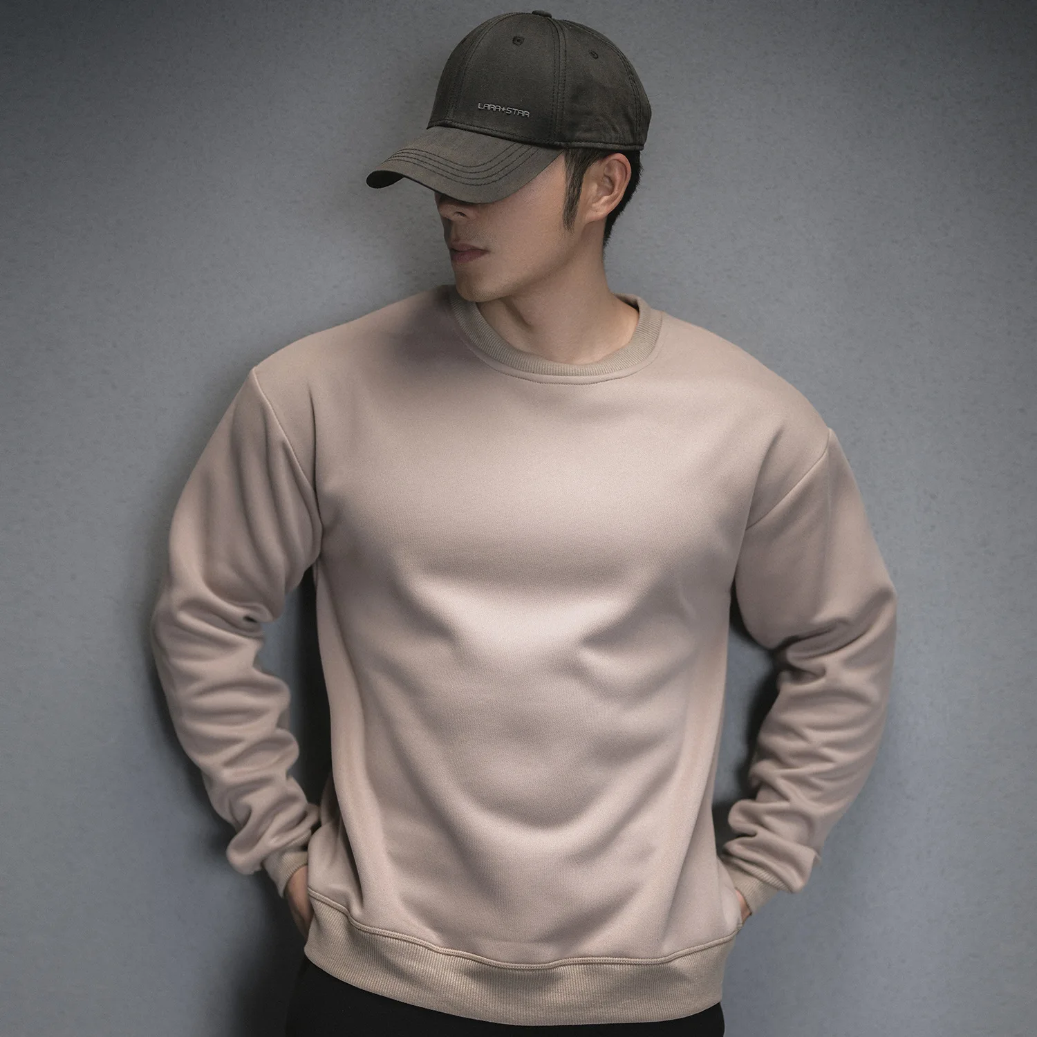 

Autumn winter new men's long sleeve hoodie sports leisure running exercise fitness training loose plus velvet warm long sleeve