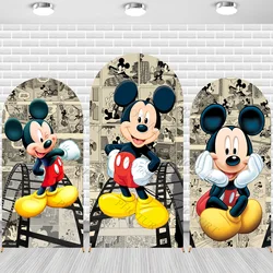 Arch Disney Mickey Mouse Background Kids Birthday Party Backdrop Double Side Polyester Arch Banner Photography Props