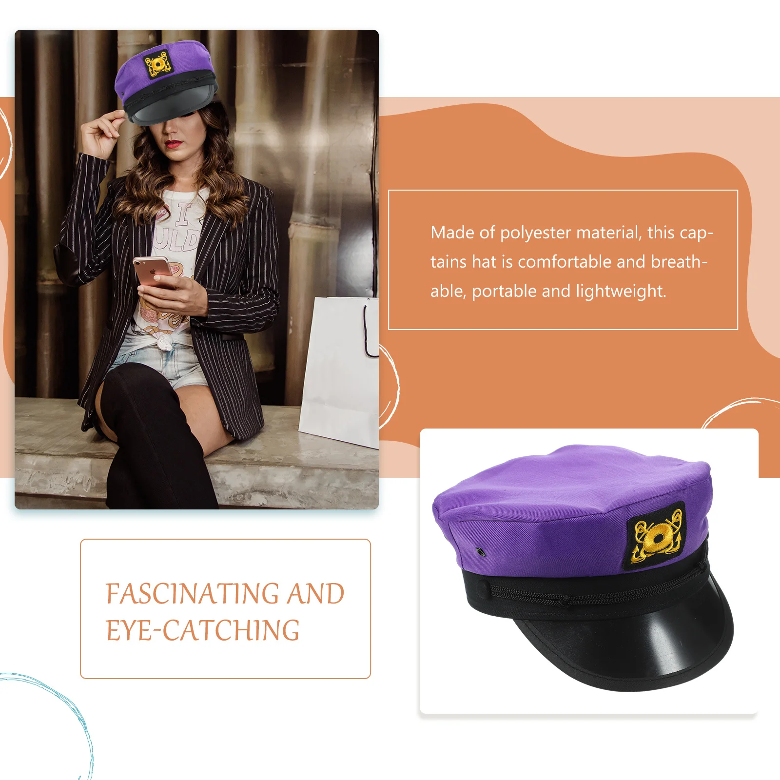 Matrosenhut für Erwachsene, leicht, atmungsaktiv, Kapitänskappen für Männer und Frauen, Party-Thema, Cosplay, Bootsdeck, Kostümzubehör