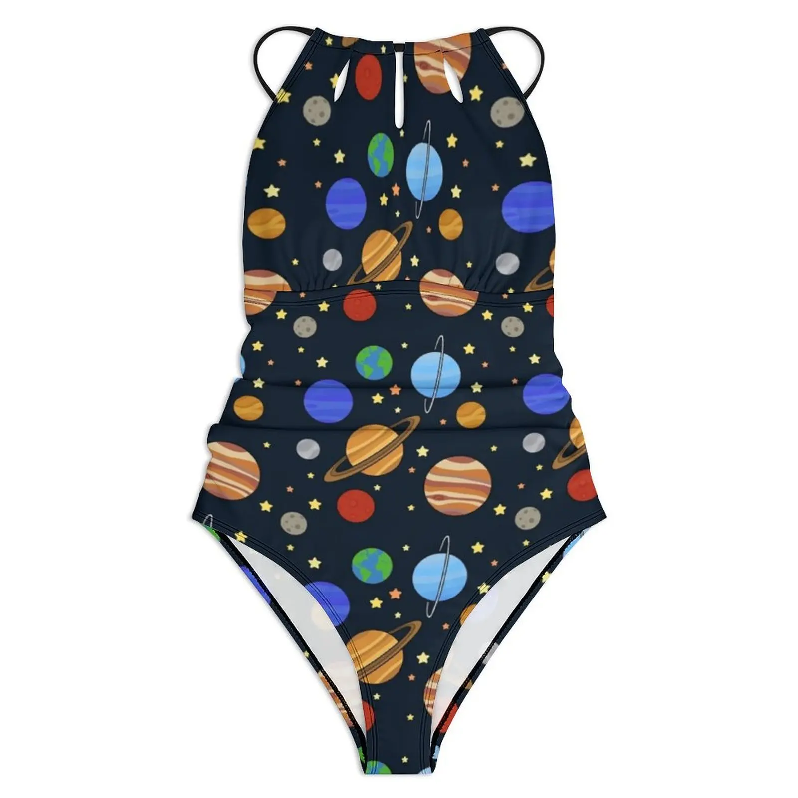 Galaxy Sky Print Swimsuit Solar System Push Up Swimwear One Piece Sport Bathing Suits Bodysuit Sexy Beach Outfits Plus Size