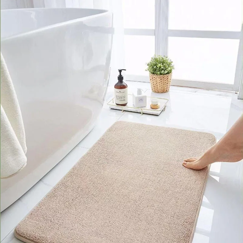 Multi-dimension Super Absorbent Floor Bathroom Antislip Velvet Door Mat Dries Quickly Soft Washable Machine Wash Home Decoration