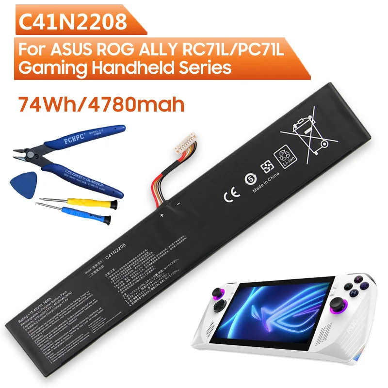 

C41N2208 Replacement Battery For ASUS ROG ALLY RC71L/PC71L Gaming Handheld Series 74Wh/4780mah with Tools