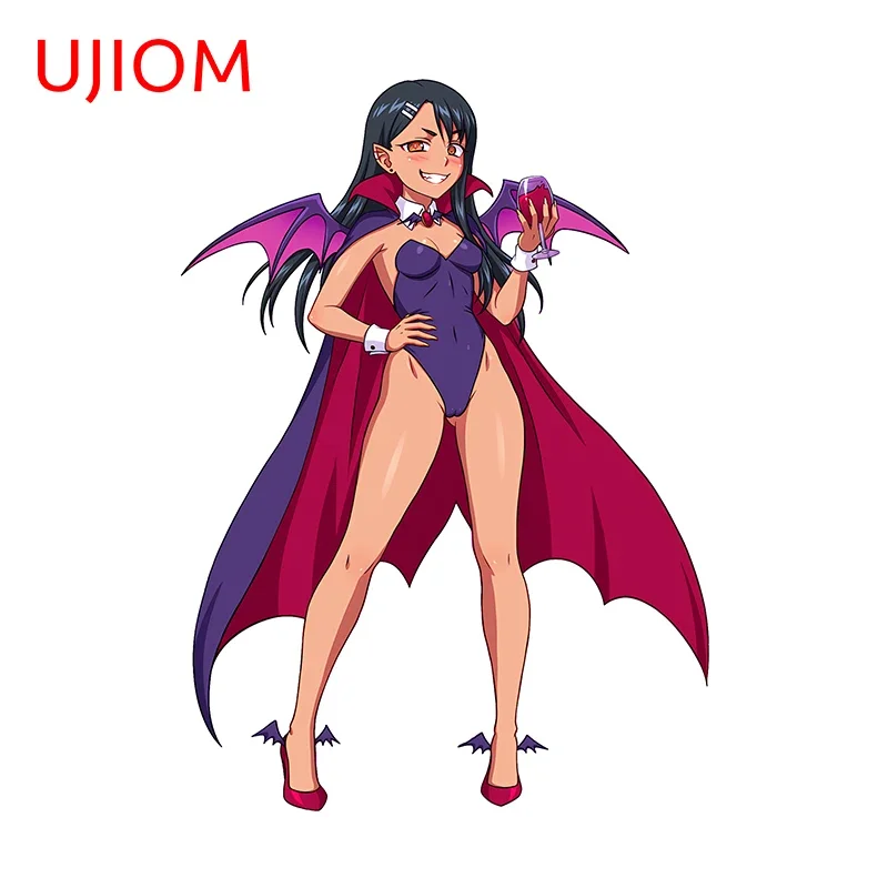 UJIOM Seductive Demon Girl Nagatoro Wall Sticker Purple Style Standing Posture Picture Decal Room Decoration Accessories