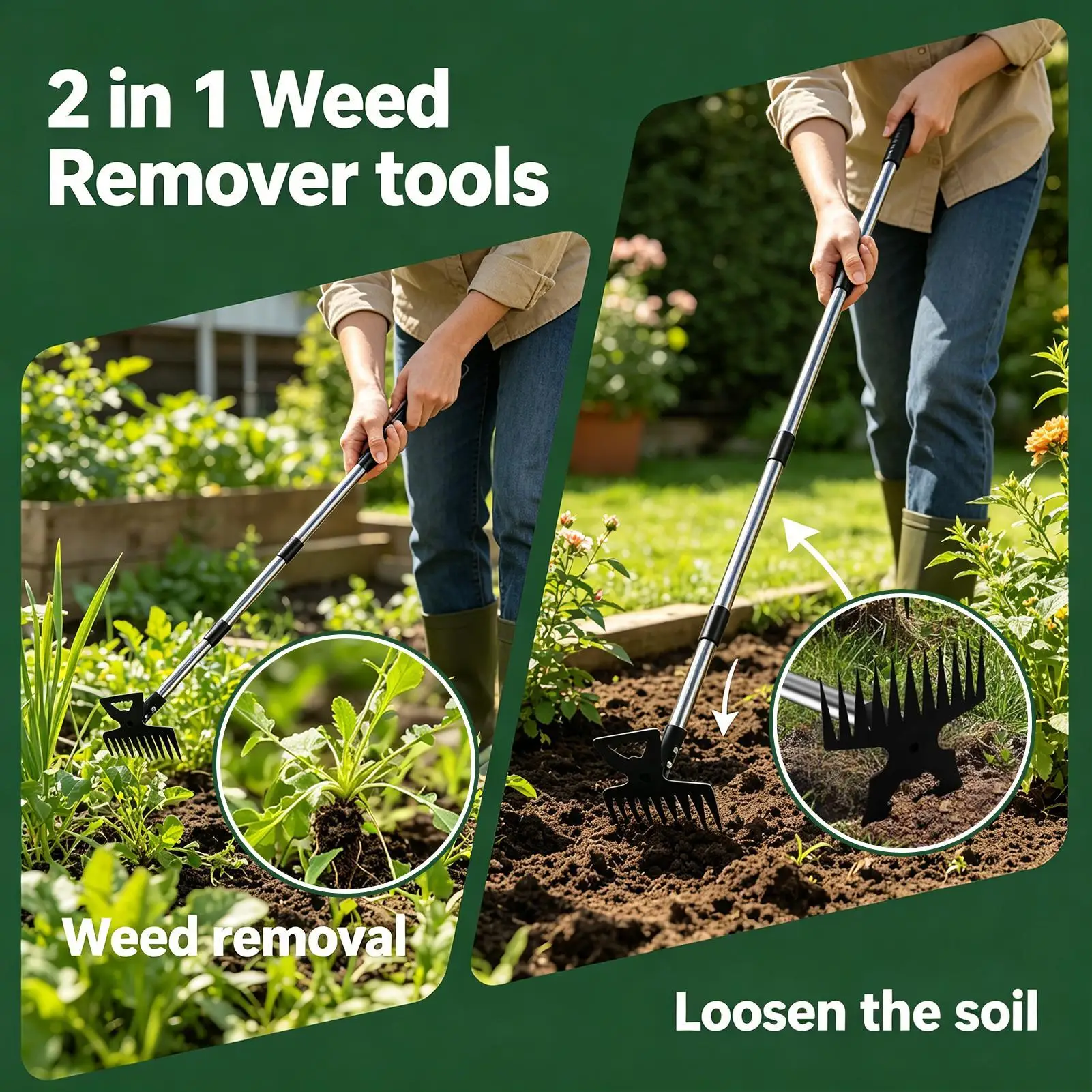 

Многофункциональная садовая тяпка-рыхлитель для прополки, заточенная, усиленная, для тяжелых работ