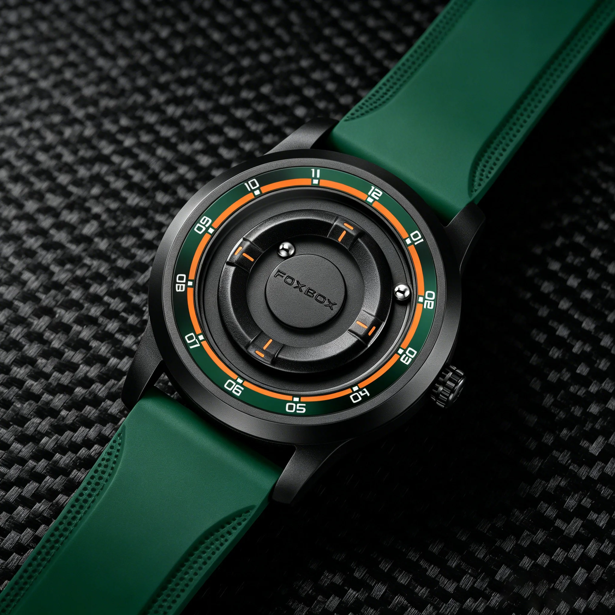 

FOXBOX Floating Magnetic Pointer Free Ball Watch Personalized Fashion Creative Quartz Wristwatch Simple Waterproof Watch for Man