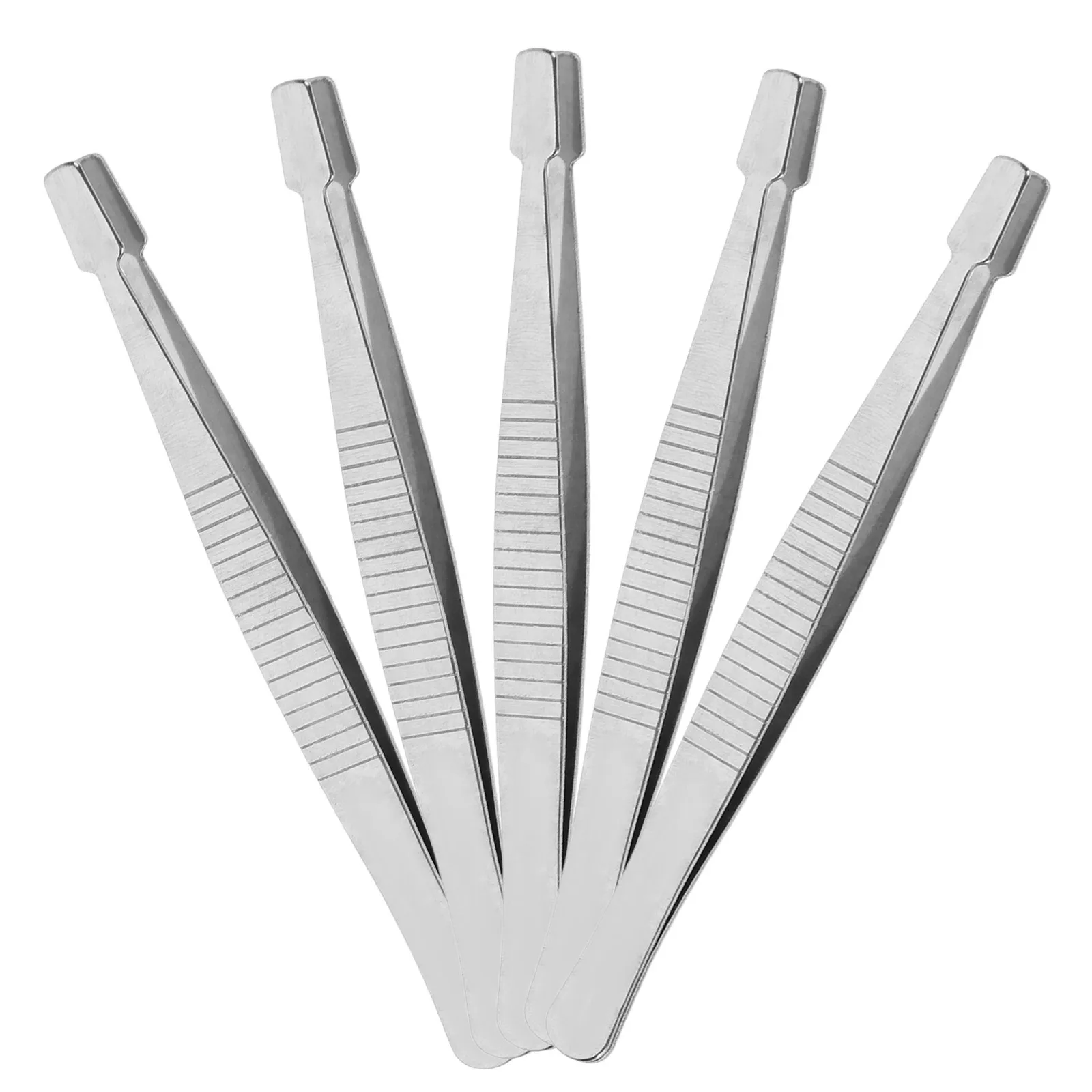 5 pezzi pinzette per timbri a bocca larga in acciaio inossidabile leggero multiuso applicatore per ciglia finte regolatore per ciglia strumento artigianale