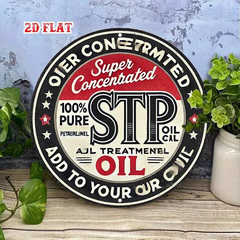2D Flat, Classic Round ,Oil Round Wall Art, Super Concentrated Perfect for Home, Office, Cafe Or Garage Decoration