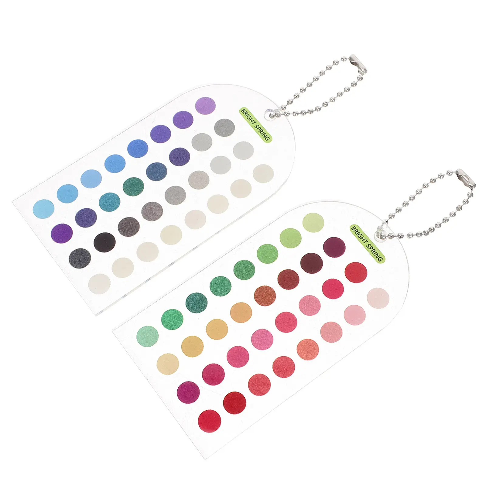 2Pcs Seasonal Color Analysis Template Cards Portable Clear Acrylic Color Matching Guide Makeup Outfit Planning Fashion Tool