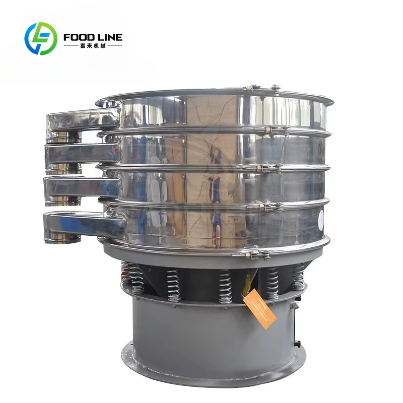 Multilayer Round Vibrating Screen Separator With Vibrator Motor For Corn Flour Powder Screening