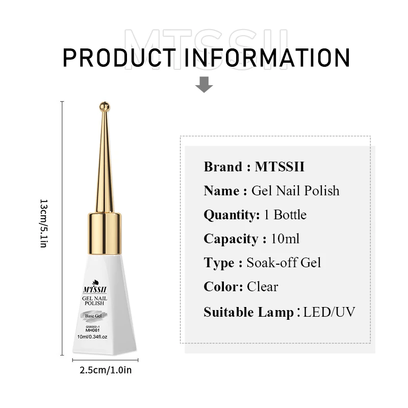 10ml ขวดแก้ว Super Top Coat ฐานเจลไม่มีเช็ด Matte Top Coat ยาวนาน UV Soak Off เจลผสมภาษาโปลิชคําฟังก์ชั่นเจล