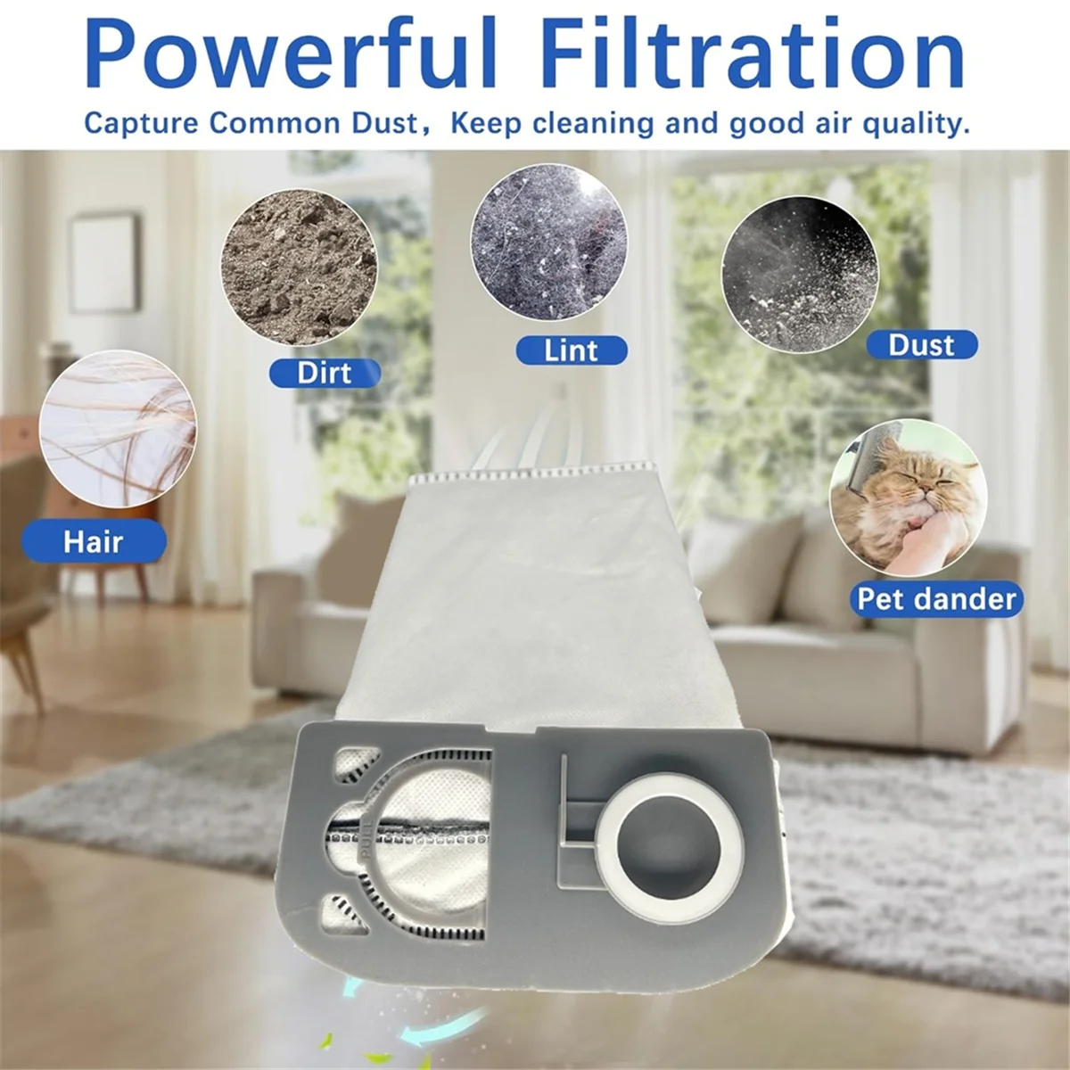 FNJK-10PCS Vervanging Stofzakken voor Riccar R25 Serie R25S, R25D, R25P Vacuüm Rechtop Stofzuigers Cleaner Filter Deel R25HC-6