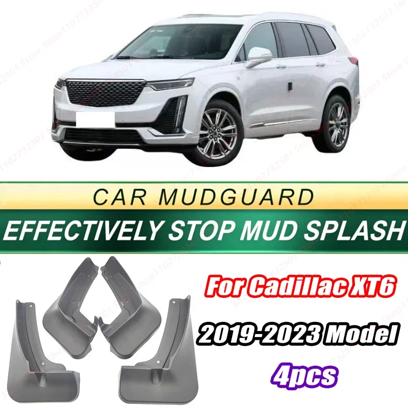 For Cadillac XT6 2019-2023 Model 4PCS Front Rear Mud Flaps Splash Guards Fender Mudguards Auto Accessories