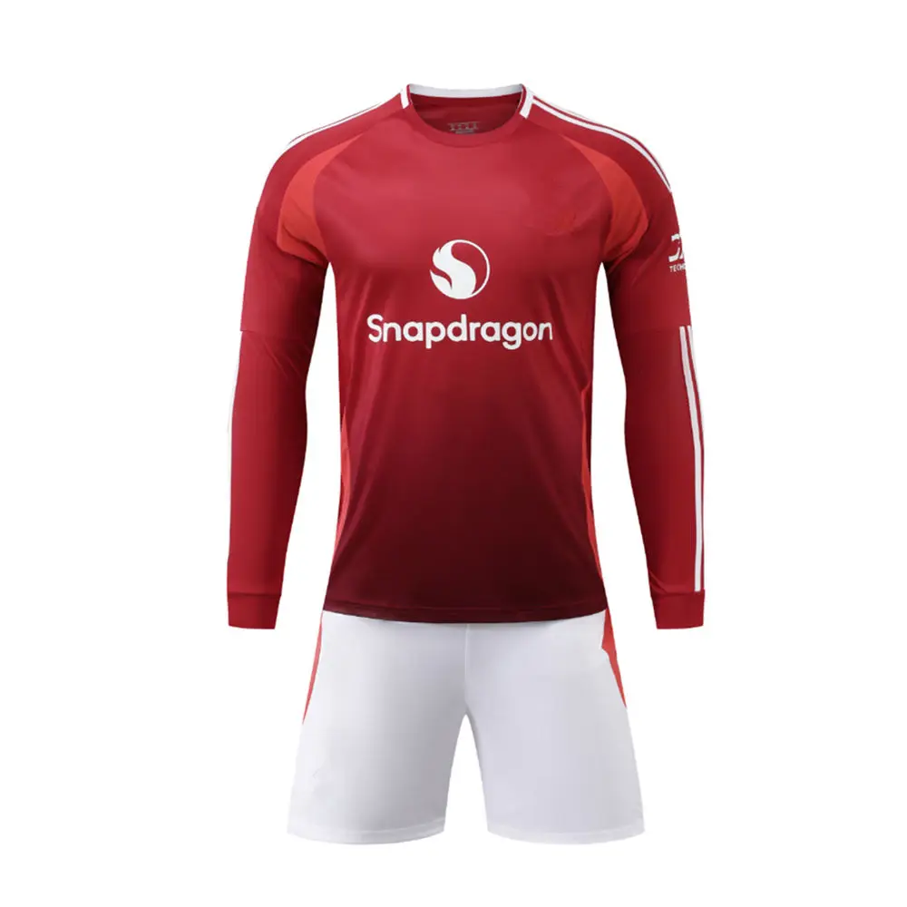 24 25 children's clothing Manchesteres Fans shirt Training wear games soccer Shirt aldult kids Sets  Long sleeve Jersey