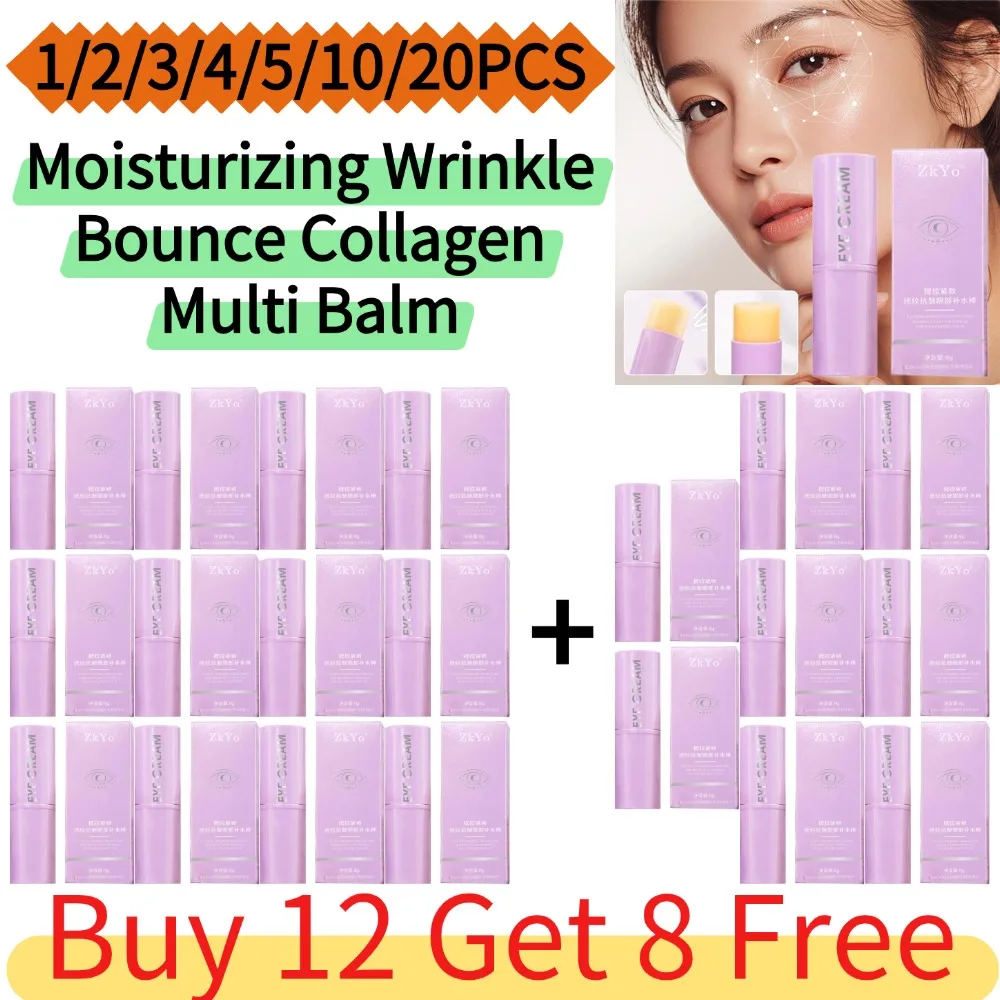  20PCS(Buy 12 Get 8 Free) Eye Care Stick Hydrating Firming Anti-Wrinkle Eye Essence Balm  Formula Daily Eye Beauty Care Product