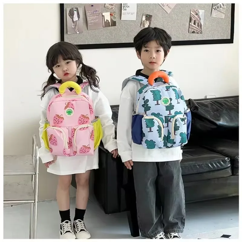 Kindergarten Children Cute Schoolbag Kawaii Cartoon Goes Out with Large Capacity and Temperament Spring Outing Backpack Is Fresh