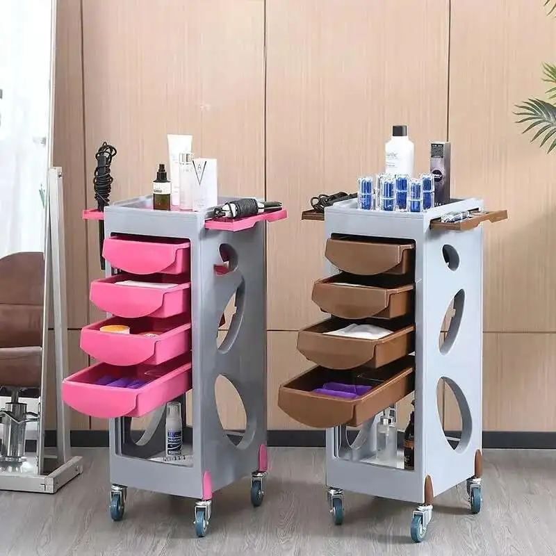 Cosmetic Trolley Tool Salon Makeup Tattoo Drawers Utility Salon Trolley Barber Luxury Carrito Auxiliar Salon Furniture BL50ST