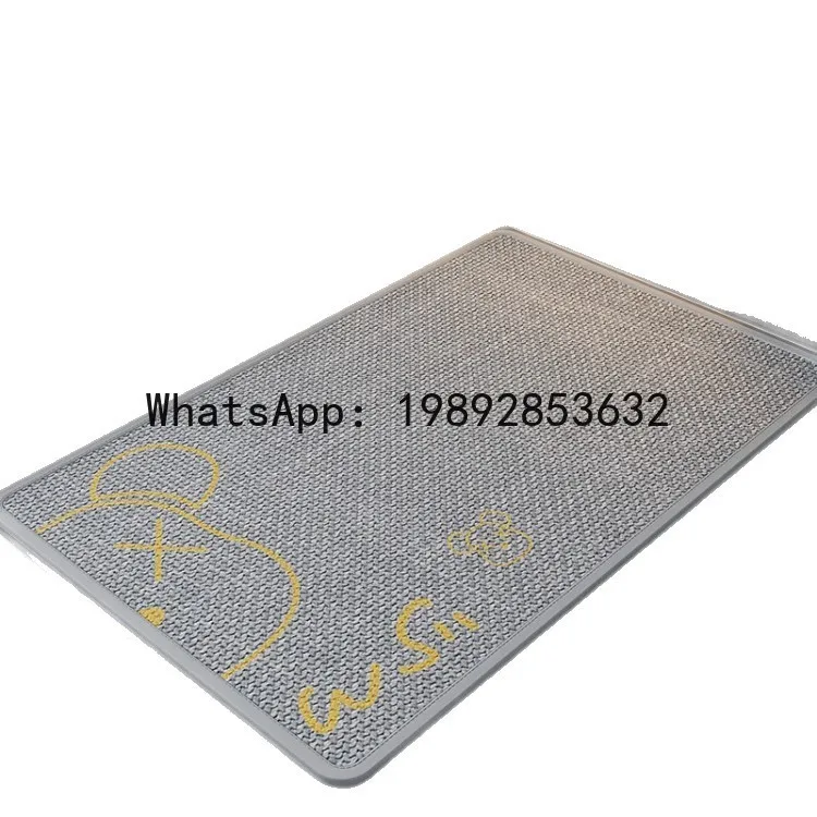 

PYJ bathroom cute cartoon absorbent dirt-resistant foot pad easy to take care of non-slip linen woven printing pad