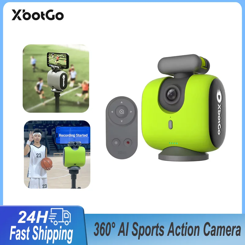 

Спортивная экшн-камера XbotGo Chameleon AI 4K 360° ° Мониторинг автоматического отслеживания беспроводного управления для бесплатных потоковых спортивных мероприятий