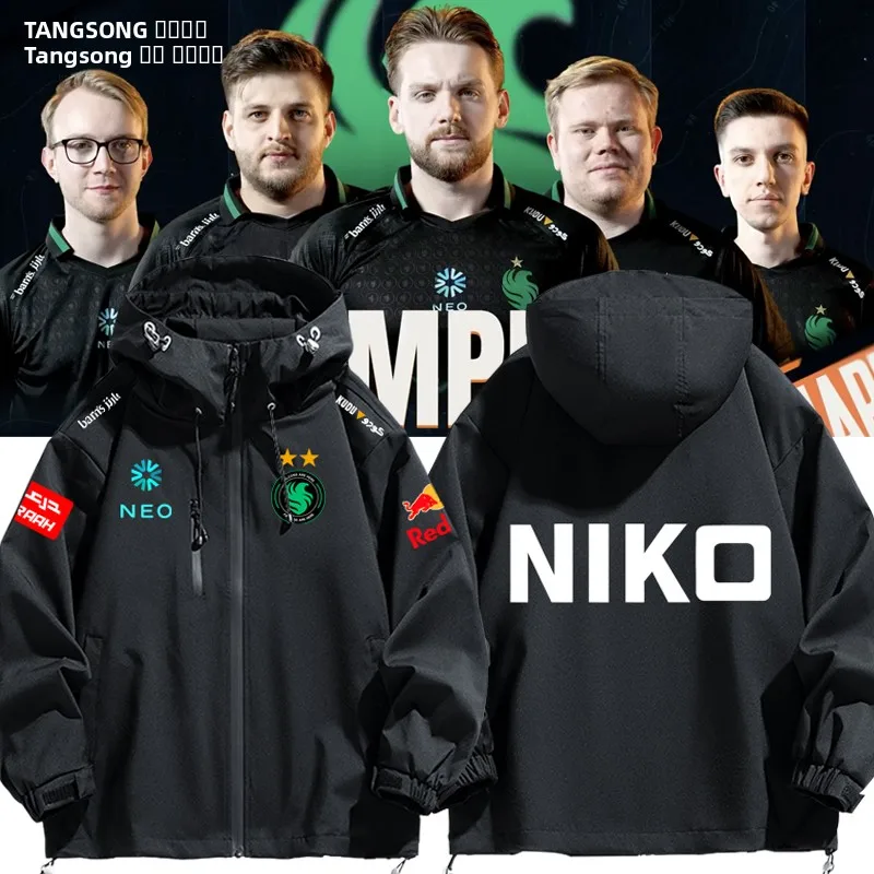 Falcons Falcon T CS2 Ex Jaet Windproof Polyester Nylon Cosite Fiber Hooded Zipper Ket Casual Theme Series