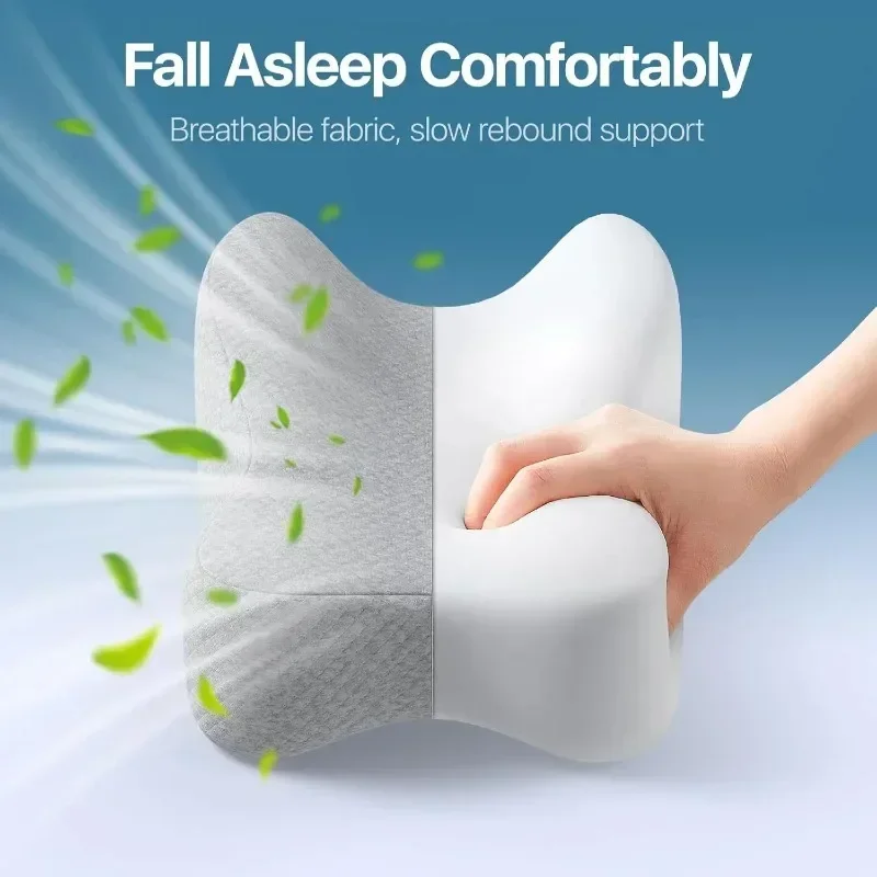 Knee Pillow for Side Sleepers, Memory Foam Wedge Contour, Leg Pillows for Sleeping, Spacer Cushion for Spine Alignment,Back Pain