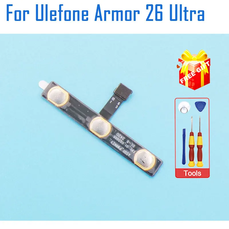 جديد وأصلي Ulefone Armor 26 Ultra Armor 24 زر تشغيل/إيقاف الصوت كابل جانبي مرن FPC لهاتف Ulefone Armor 26 Ultra