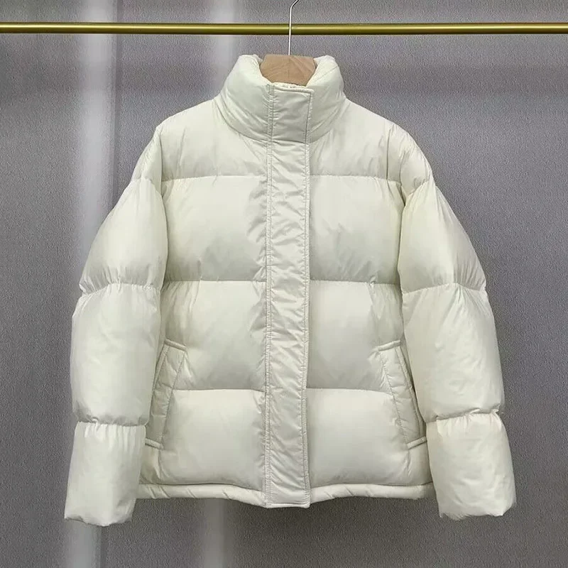 2024 Winter Parka Jassen Vrouwen Koreaanse Losse Opstaande Kraag Dikke Warme Parka 'S Vrouw Korte Puffer Katoenen Gewatteerde Buitenkleding