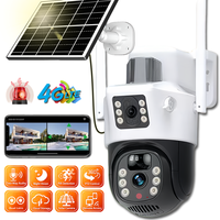 8MP 4G Camera With Solar Panel V380 Pro Outdoor Surveillance IP Camera Support Color Night Vision PIR Motion Detection V380 Cam