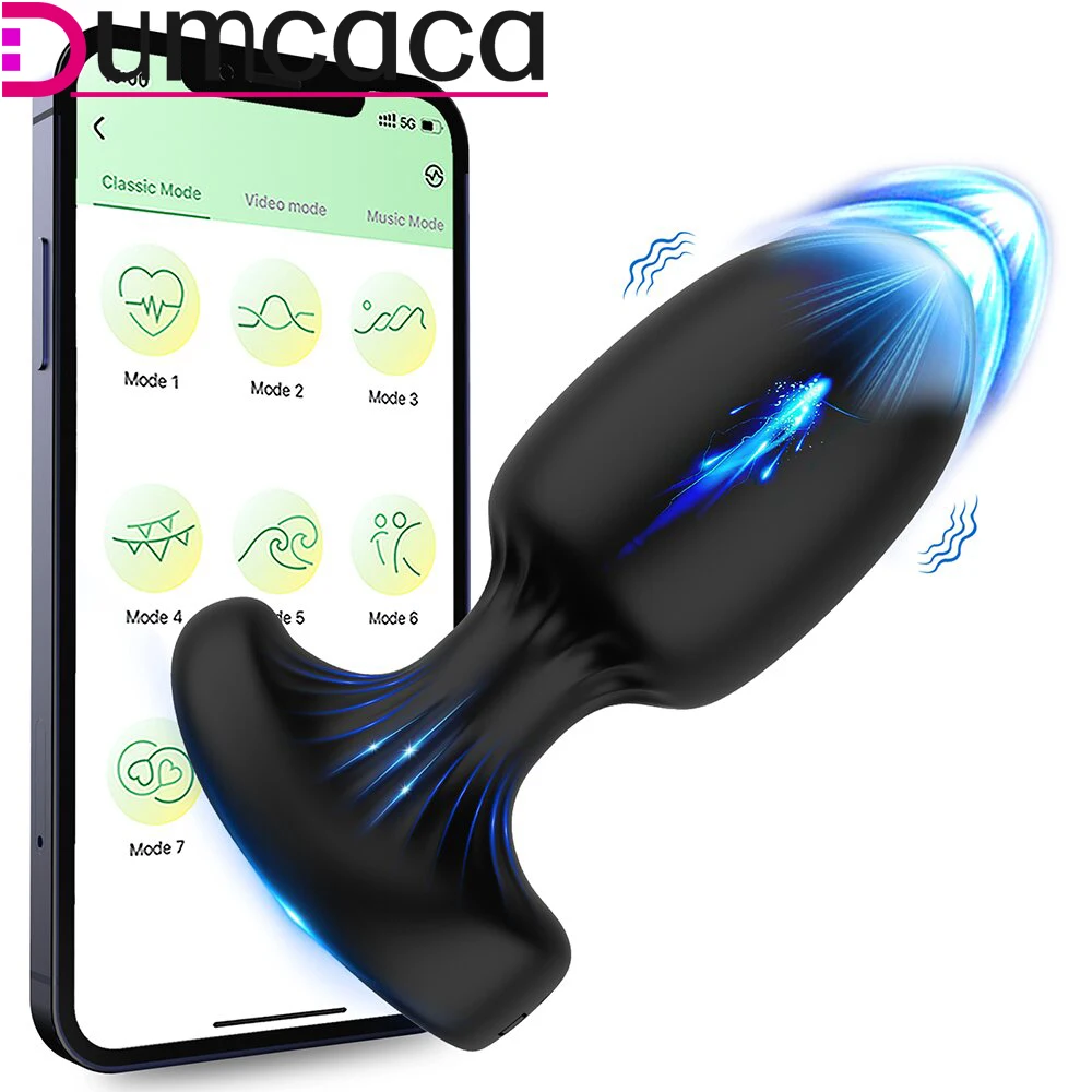 App Remote Control Anal Vibrator 9-Frequency Butt Plug Sex Toys Prostate Massager Female Vagina Masturbator for Adult Women Men