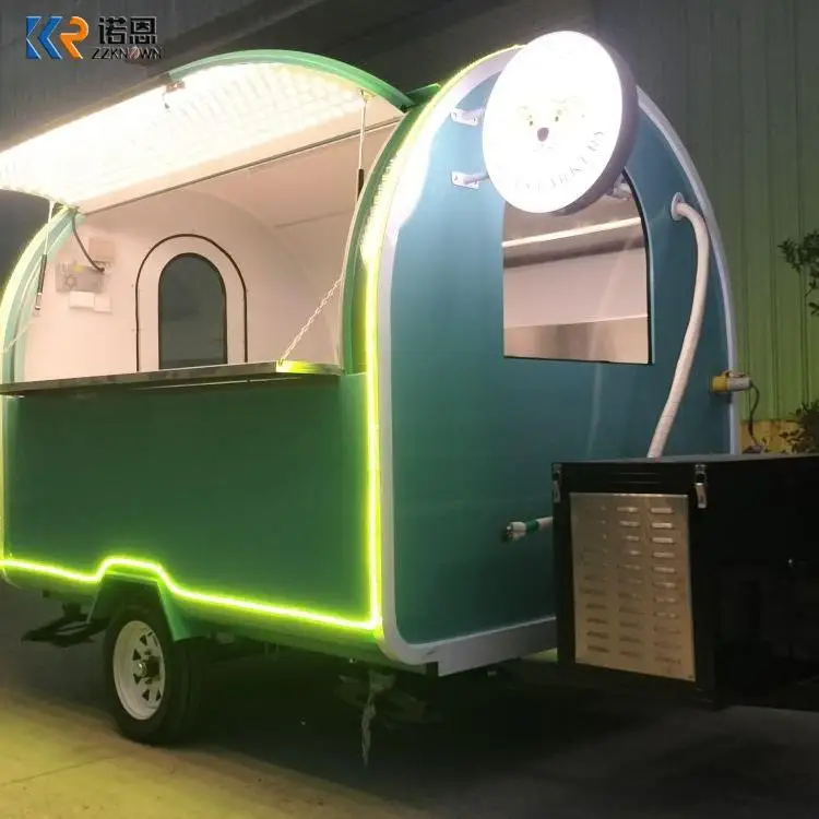 Mobile Street Tea Coffee Vending Carts Food Trailer