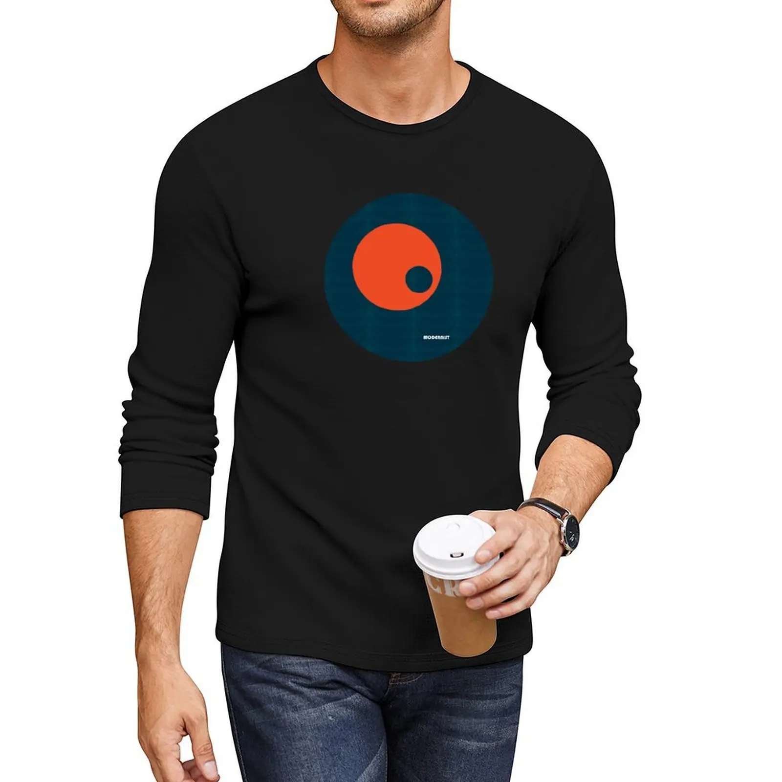 

Modernist Circle Long T-Shirt vintage clothes plain t-shirt customized t shirts Aesthetic clothing T-shirt men
