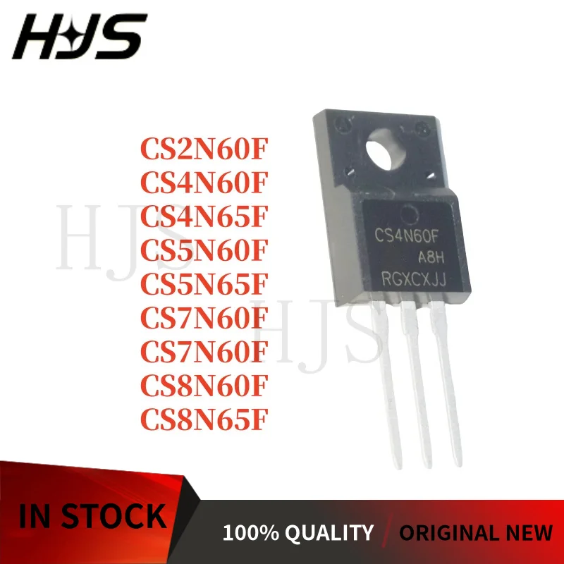 10 peças 100% novo e de qualidade cs7n65f cs5n65f cs7n60f cs8n60f cs2n60f cs8n65f cs4n60f cs4n65f cs5n60f TO-220F mosfet