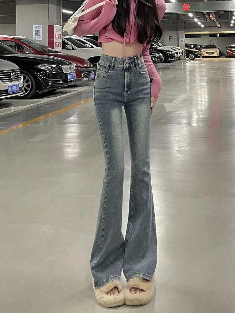 Jeans in denim americano Sle Light Wa a vita alta slim fit Pantaloni in denim elasticizzato in cotone primavera estate da donna