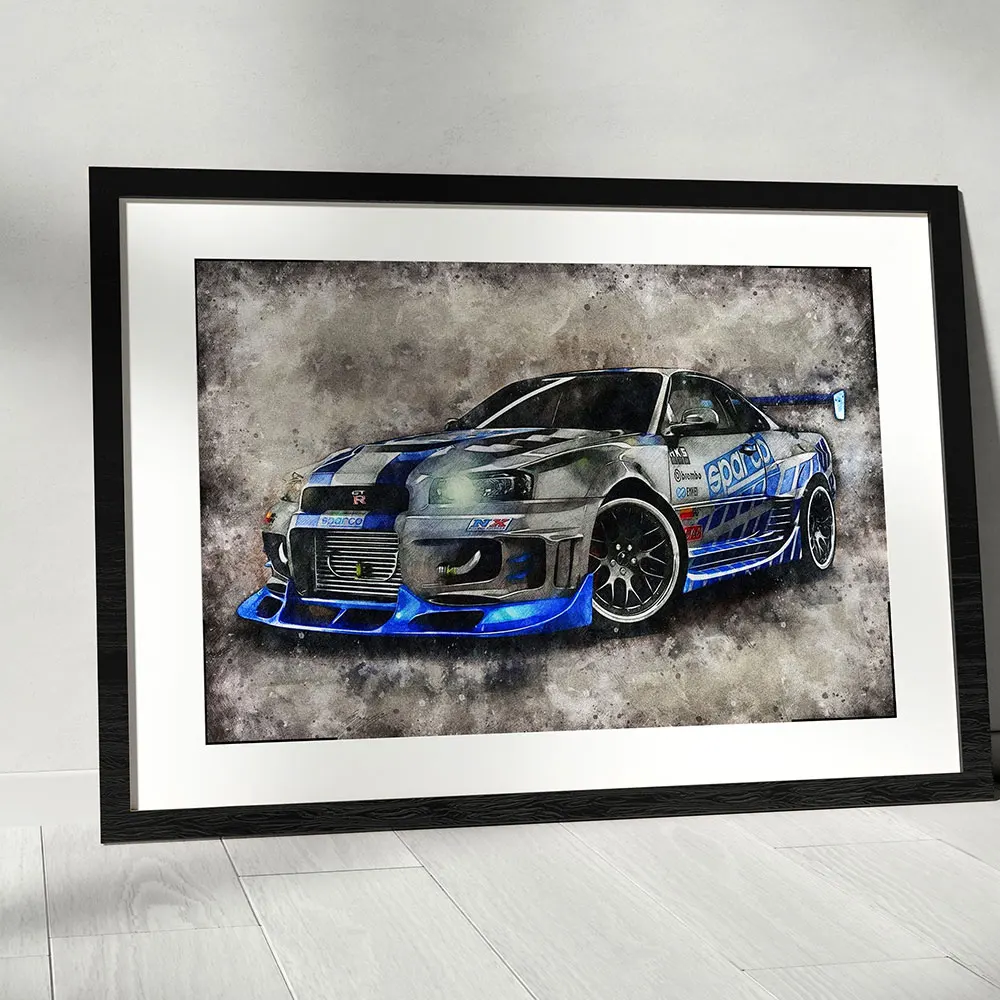 

Paul Car Skyline Modern Canvas Paintings Fast Furious SuperCar Posters And Prints Wall Art For Room Home Decoration Picture