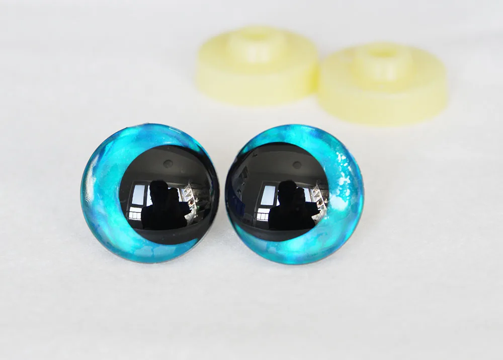 Masckaszem Neu 25mm Herzförmige Klare Schwarze Pupillen 3D Komische Runde Glitzer-Spielzeugaugen mit Hartem Unterlegscheiben für Plüschliebhaber-Puppenzubehör – Detail 34